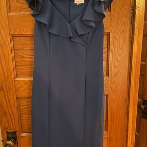 Calvin Klein Bright Blue Midi Dress LAST PHOTO SHOWS TRUE COLOR